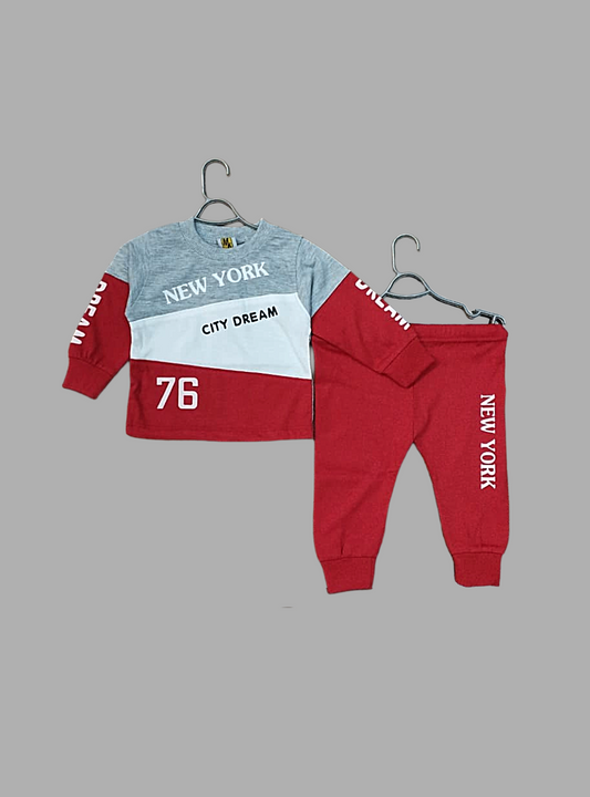 Kids NYC Dream Pajama Set - Cozy Full-Sleeve Cotton Sleepwear | Mochi Kid