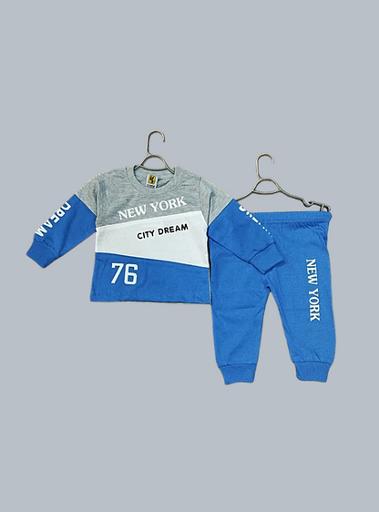 Kids NYC Dream Pajama Set - Cozy Full-Sleeve Cotton Sleepwear | Mochi Kid