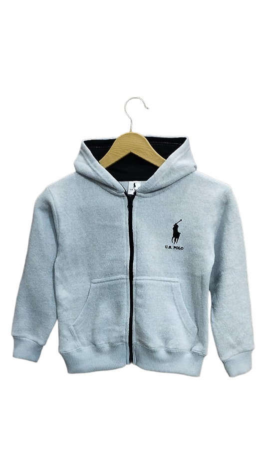 Kids' Fleece Zip-Up Hoodie Jacket - Boys' Full-Zip Hooded Sweatshirt