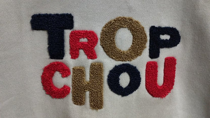 Kids TROP CHOU Sweatshirt - Winter Fleece with Puff Embroidery